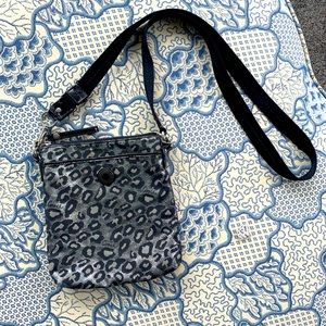 Black Coach Metallic Leopard Crossbody Purse